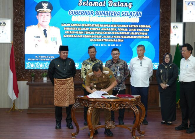 MoU Pembangunan Flyover: KAI, Pemprov, B2PJN, Bukit Asam
